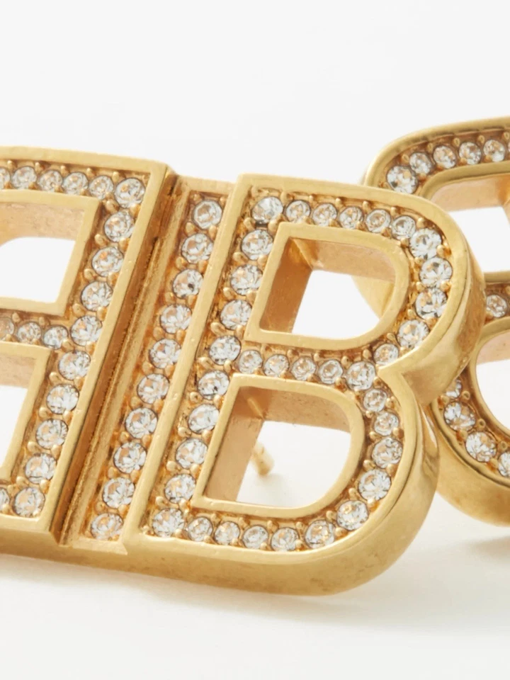 Pendientes grandes BB Letter Designer X placa GD 14 k cúbica Z 2 1/2 pulgadas x 2 pulgadas Foto 2 de 2