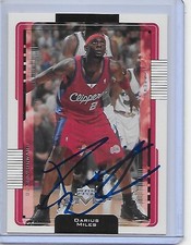 DARIUS MILES Basketball Card IP auto NBA Los Angeles Clippers 2001-02 UD MVP