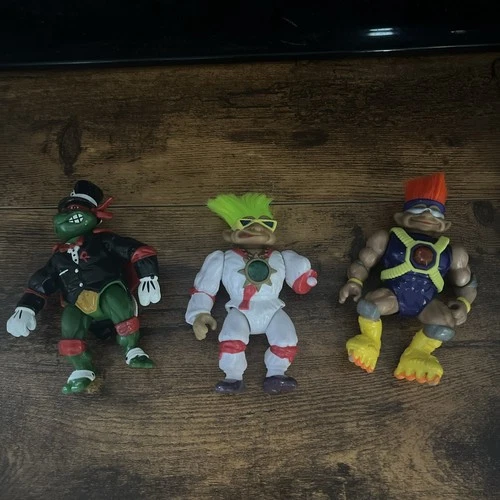 Vintage Lot 3 Playmates TMNT Teenage Mutant Ninja Turtles Figures 90s