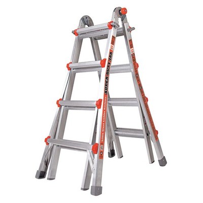 LITTLE GIANT 10402 Multipurpose Ladder,17 ft.,IAA,Aluminum 1YMG1