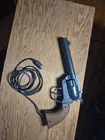 Vtg UNTESTED Coleco Telstar Style Light Gun Black 5-Pin Revolver Controller