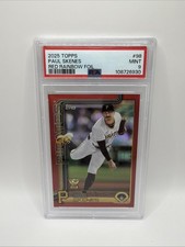 Paul Skenes 2025 Topps #98 Red Rainbow Foil /5 PSA 9 Highest Graded