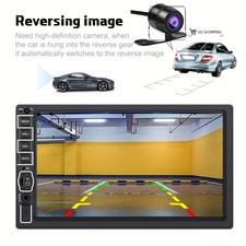 2 Din 7" Car Stereo Radio FM Bluetooth MP5 Car Player USB Touch Screen Rear Cam