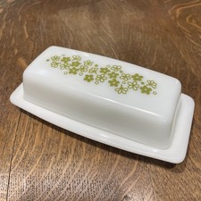 Vintage Pyrex Butter Dish + Lid Crazy Daisy M...