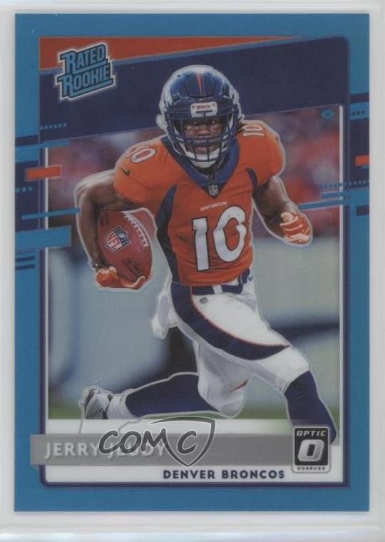 2020 Panini Donruss Optic Rated Rookies Aqua Prizm 8/299 Jerry Jeudy #157 0sd2