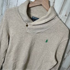 Polo Ralph Lauren Cream Shawl Collar Sweater Mens Small