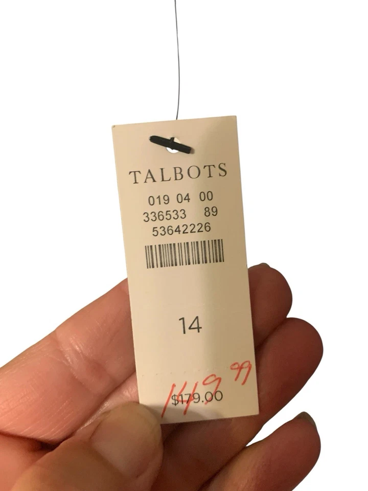 Blazer TALBOTS Cuadros Guinga Negro Blanco Mezcla de Lino Preppy Carrera Costera Nuevo con Etiquetas Foto 4 de 4