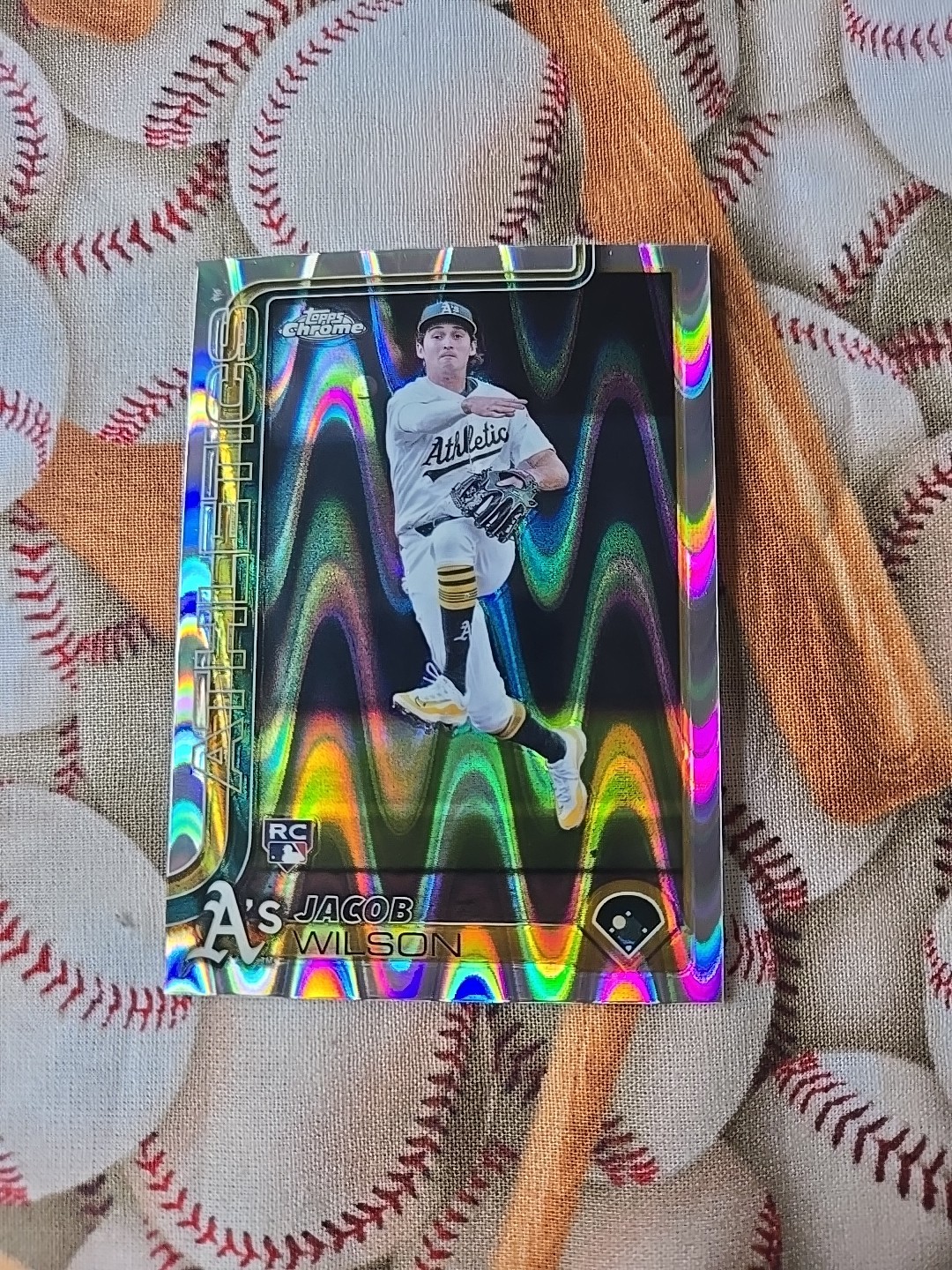 2025 Topps Chrome - Jacob Wilson #96 RayWave Refractor (RC)