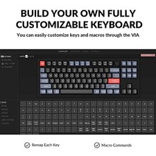 BLACK - KEYCHRON V3 WIRED CUSTOM MECHANICAL KEYBOARD KNOB VERSION, TKL QMK/VIA