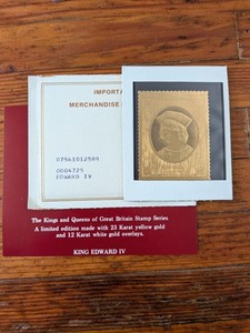 Kings And Queens Of Great Britain Gold Stamp King Edward IV
