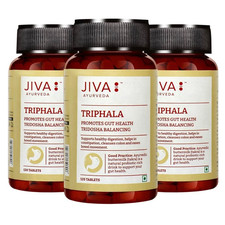 3x Jiva Ayurveda Triphala Tablets 120 tabs for Gut Health  Digestion Support 