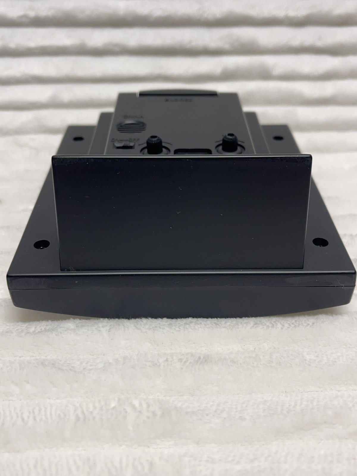 Vintage Timex Easy Reader Black Quartz Alarm Clock W/Snooze Working Desk Clock