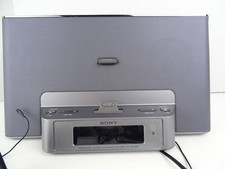 Sony ICF-CS15iP Radio Audio Docking System Alarm Clock iPod/iPhone Tested Used