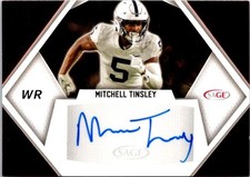 2023 SAGE Low Series Auto Red Mitchell Tinsley #A-MT Rookie Auto RC Bengals PSU
