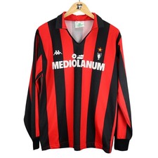 1989-90 Ac Milan Maglia Home Kappa Mediolanum  ORIGINALE SHIRT