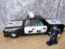 RARE VINTAGE TOY Model CAR police metal P.D DIRECTORY TIN