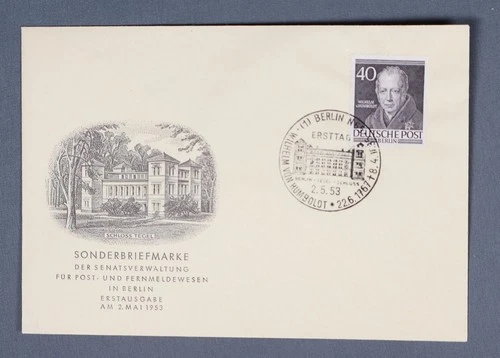 MayfairStamps Germany FDC 1953 Wilhelm von Humboldt First Day Cover aaw_72453