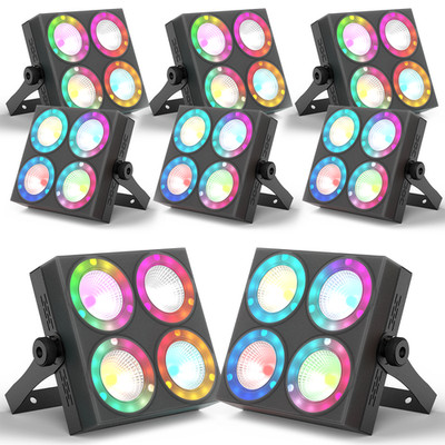 UKING 120W RGBW LED Par Light DMX Stage DJ Audience Blinder Lighting Xmas Show