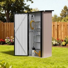 Metal Storage Shed 3x2FT Lean-To Roof Single Door Outdoor Tool Shed Cabinet