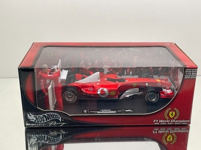 HOT WHEELS G3764 FERRARI F2003 CONSTRUCTOR WORLD CHAMPIONS-1:18- UNOPENED IN BOX