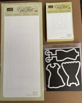 Stampin Up Big Shot Pop  N Cuts  W/Card Base & Dress Form & Dress Up Framelits