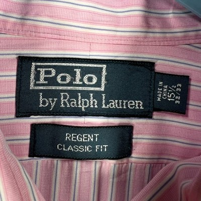 Polo Ralph Lauren Regent Classic Fit Shirt Mens 15.5 Medium Pink