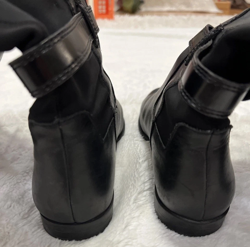 Calvin Klein Women’s Size 6.5 Leather Boots Hillary Stretch Black E7822 - Image 4 of 4