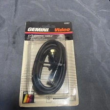 Gemini 6 Foot Coaxial Cable Video VCR TV F Connector Both Ends CV6Q