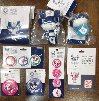 Tokyo Olympic 2020 Pin Anstecker Miraitowa + Someity insgesamt 18 Stück