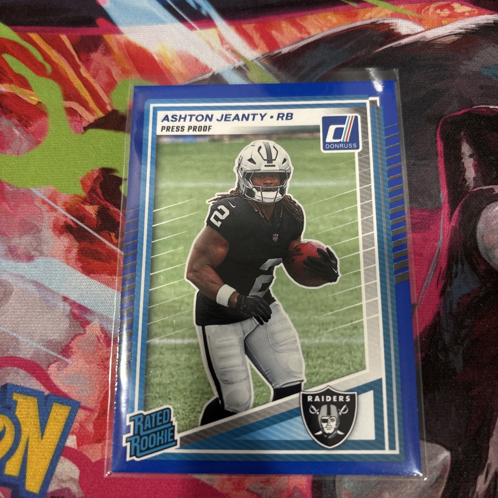 2025 Panini Donruss - Rated Rookie Ashton Jeanty #305 Press Proof Blue (RC)