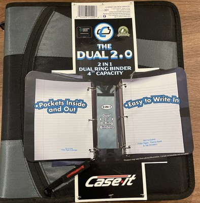 CaseiT The Dual 2.0 2 In 1 Dual Ring Binder 4'' Capacity