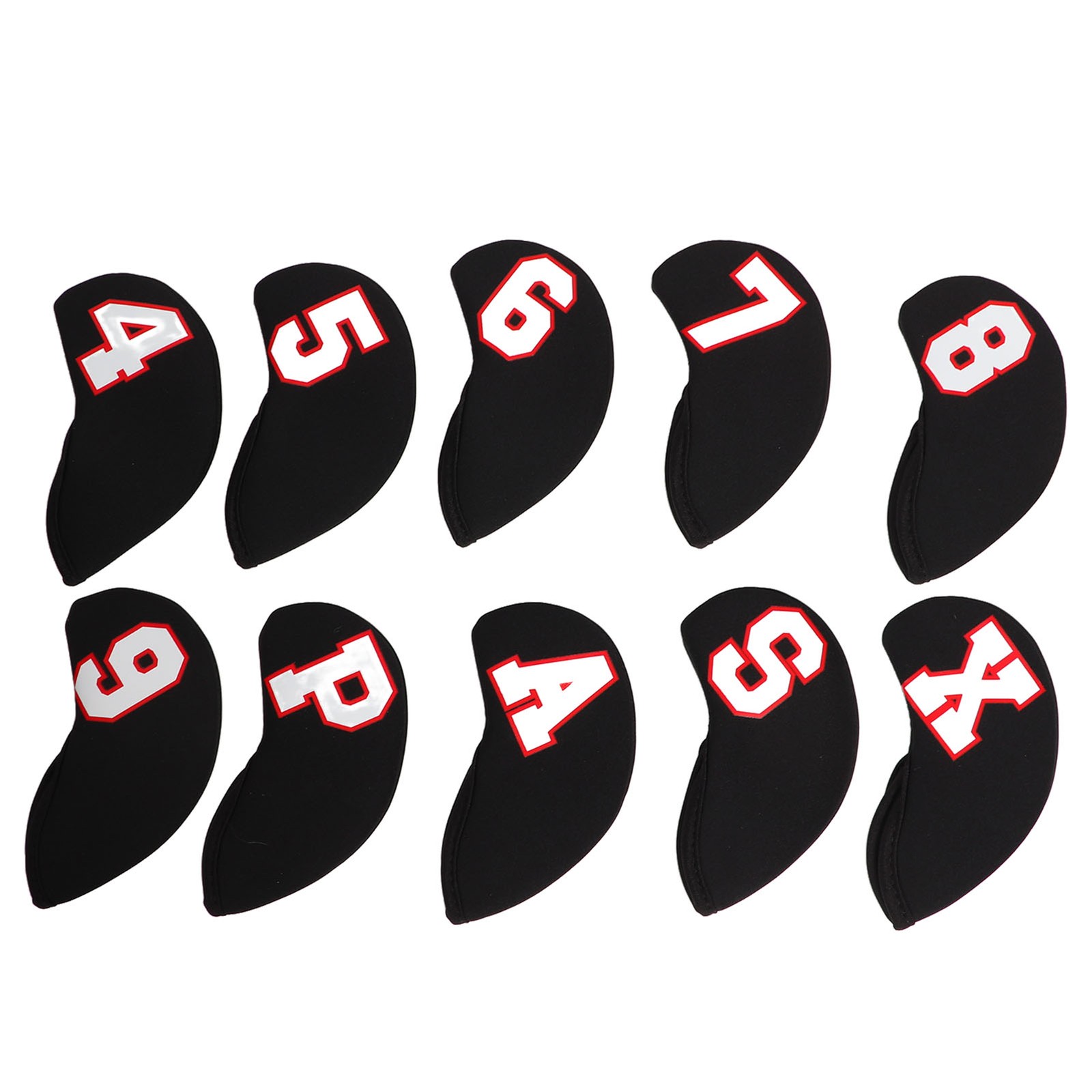 10Pcs/Set Number Iron Head Cover Set Neoprene Club Iron Protective UK