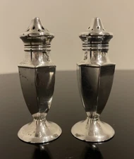 Antique Sterling Silver Salt & Pepper Shakers Repoussé Weidlich Brothers 53g