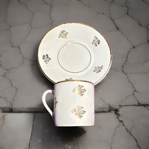 Vintage Limoges France MONACO-Palais Du Prince Demitasse Tasse & Untertasse Set - Bild 11 von 13