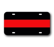 THIN RED LINE FIREFIGHTER LIVES MATTER VEHICLE PVC LICENSE PLATE USA MADE TRUCK