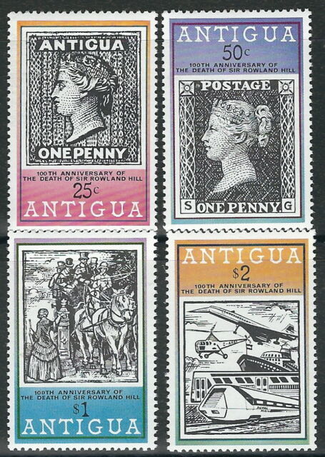 Antigua & Barbuda - 100 Todestag Rowland Hill Satz postfrisch 1979 Mi. 529-532