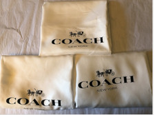     2 1 Free Total Of 3 New Coach Drawstring Satin Dust Bag Cover15''x19''
