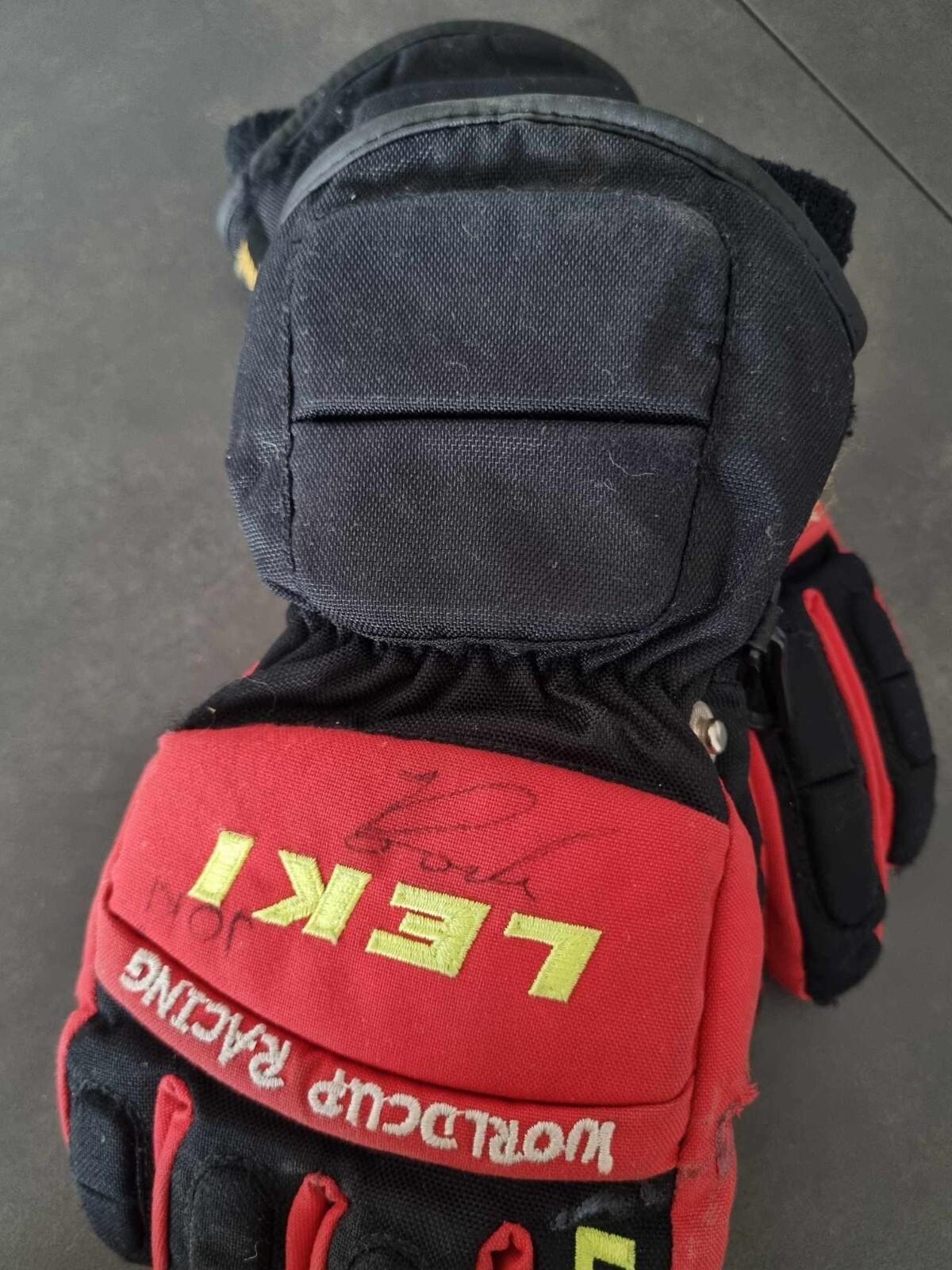 Bode Miler signed LEKI junior gloves gore-tex ski fis autographed