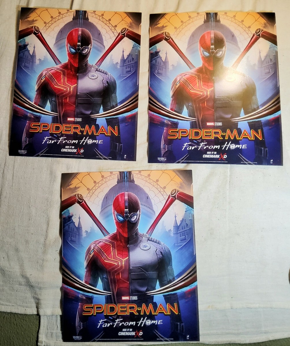 3) 2019 MARVEL STUDIOS SPIDER-MAN FAR FROM HOME LITHOGRAPH POSTERS