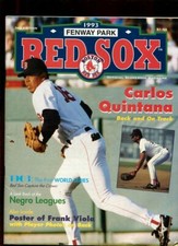 Baseball Program Boston Red Sox 1993 Fenway Park Green Monster B Fenway Park