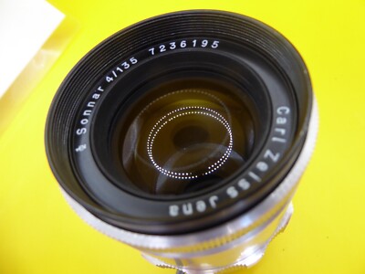 Carl Zeiss Jena Sonnar 135mm [ ジャンク ] Vintage Carl Zeiss Jena Sonnar 135mm f/4 Lens optics clear fully