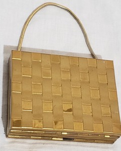 gold metal bag