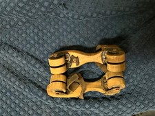 vintage 1800 roller skates wooden base steel back leather straps wooden wheels