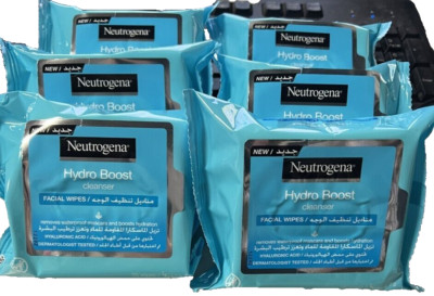 Neutrogena Hydro Boost Cleansing Facial Wipes Hyaluronic Acid 150 Counts Total
