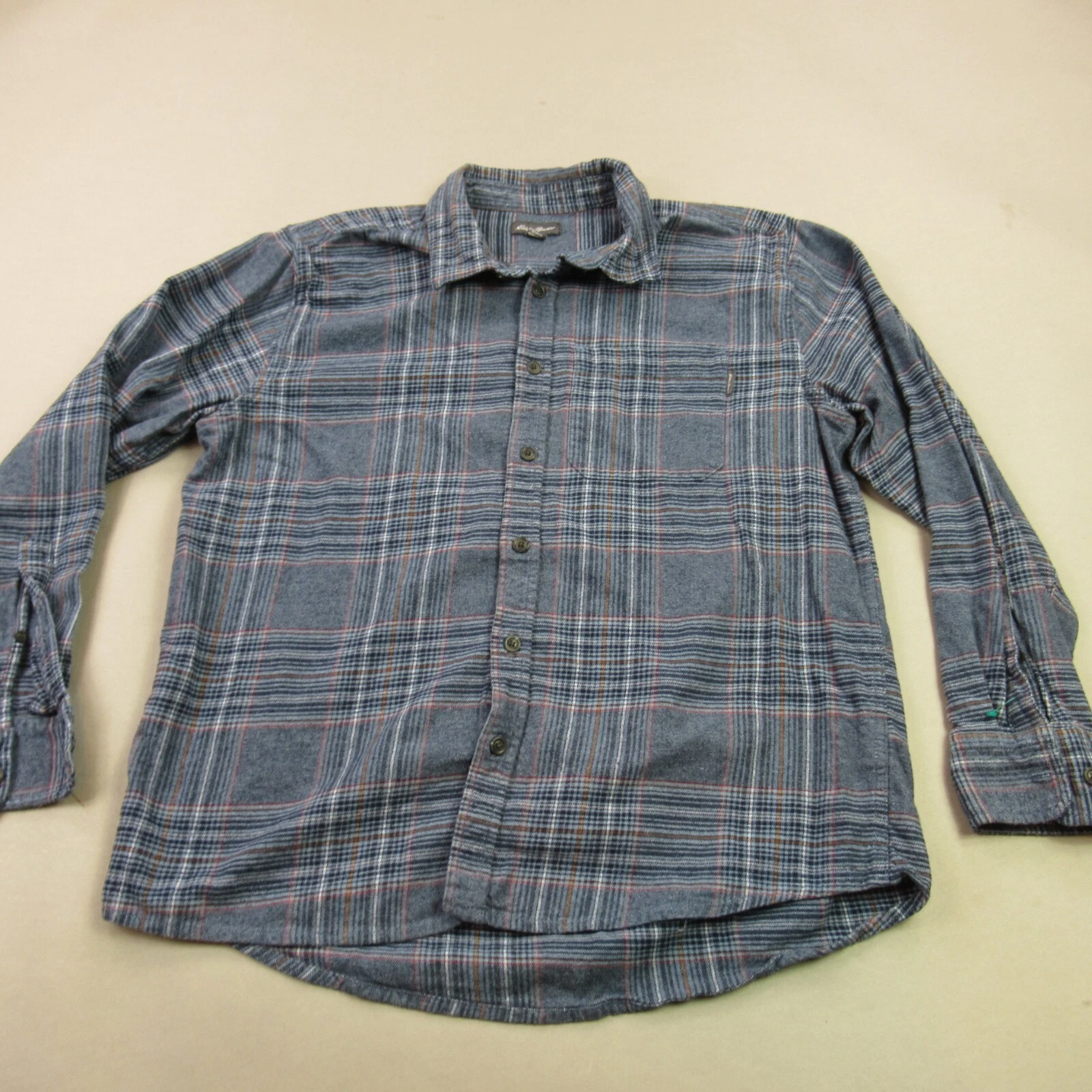 Eddie Bauer Shirt Mens XL Long Sleeve Button Front Outdoors Plaid