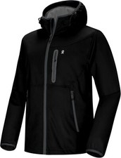 Little Donkey Andy Men's Lightweight Hooded Softshell Jacket Medium, Black