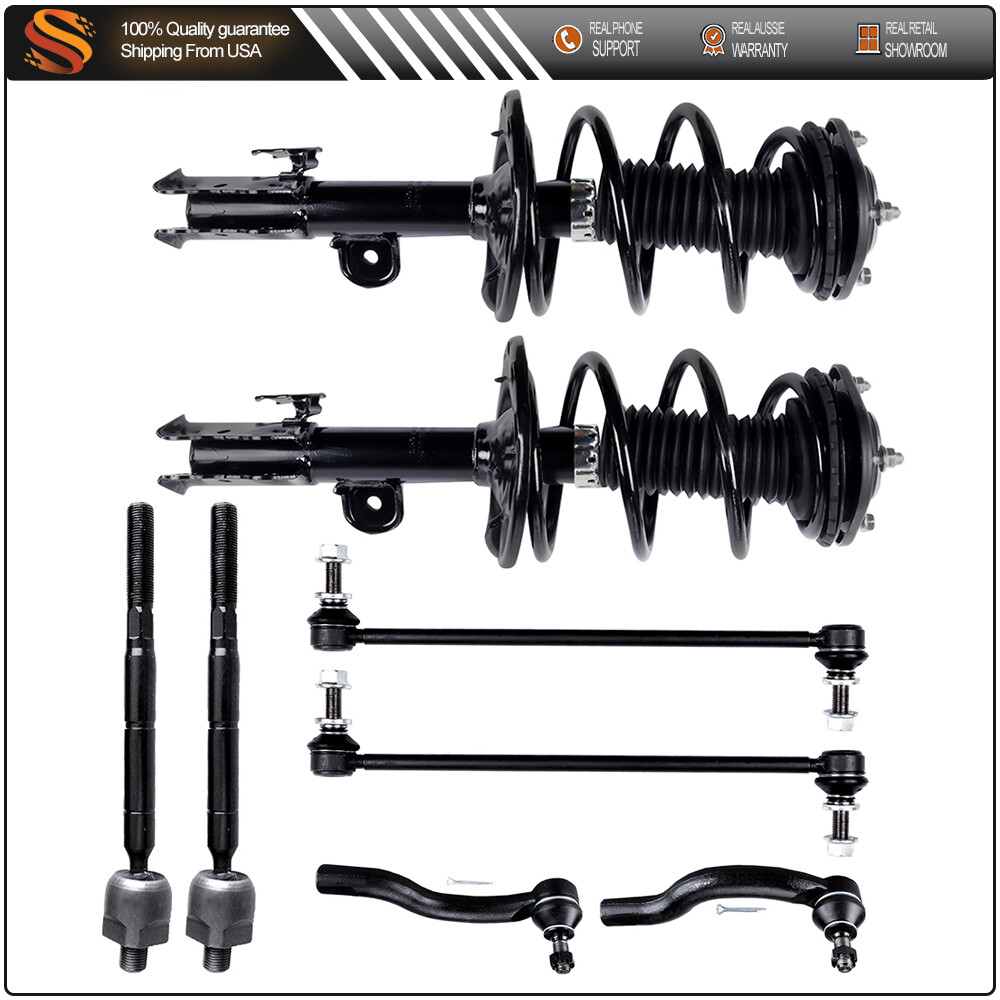 2006-2012 Toyota RAV4 2.4L 2.5L Front Suspension Kit with Struts Sway Bar & Tie Rods