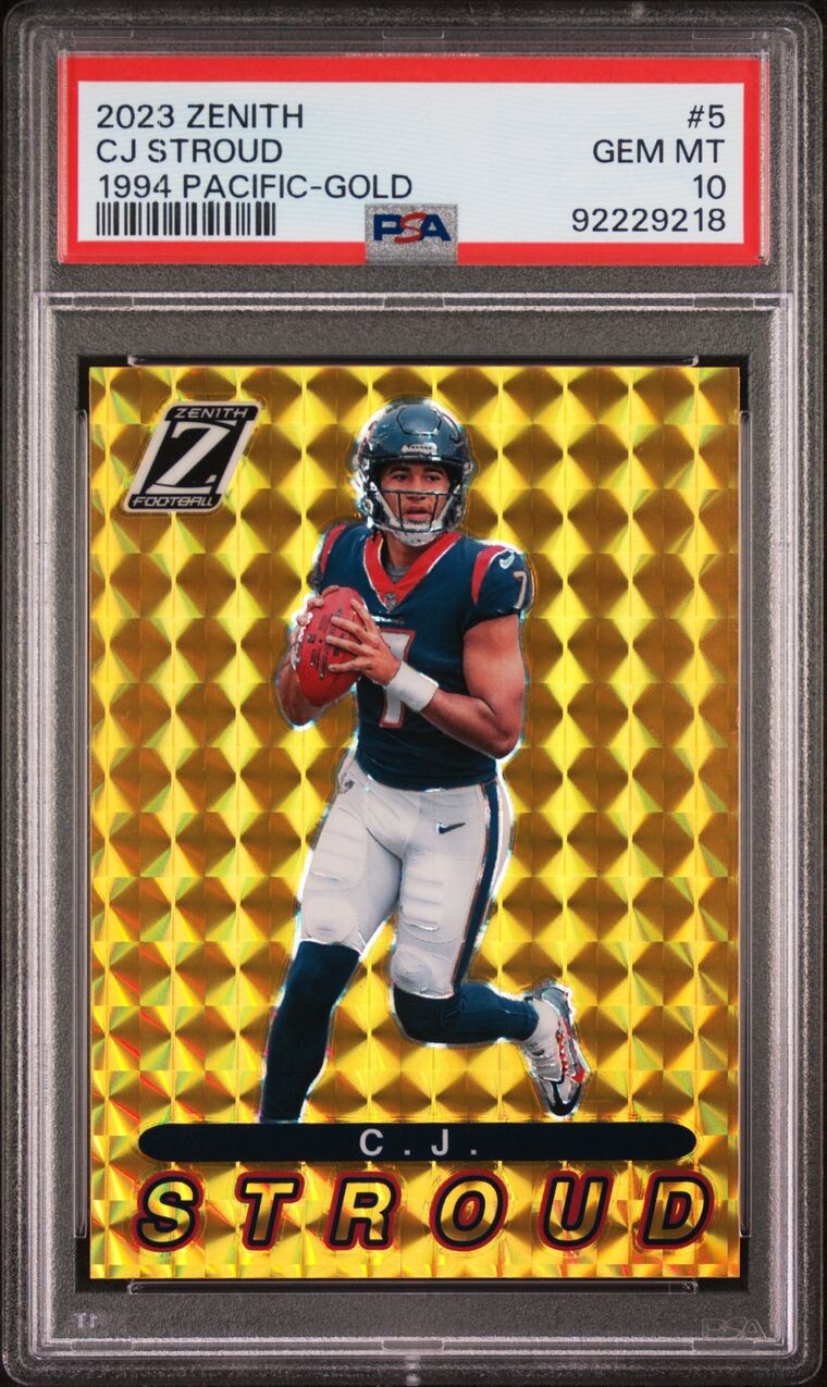 2023 Zenith CJ Stroud RC 1994 Pacific Gold 3/10 PSA 10 GEM MINT Rare 💎Texans📈