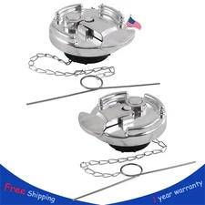 2Pcs Aluminum No Locking Diesel Fuel Cap 11-04859-200 600212 For Peterbilt New