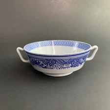 EXCELLENT SPODE HERITAGE BLUE CREAM SOUP BOWL